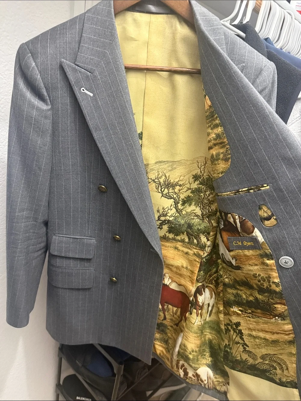 Bespoke custom Pinstripe Double-Breasted Suit
